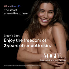 Braun Skin i·expert Smart IPL: At Home Alternative to Laser Hair Removal with 4 Caps and Vanity Case, PL7387